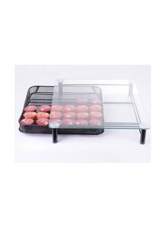 Generic Tempered Glass Top Coffee Capsules Holder Drawer Compatible with 36 Nespresso Original line Pods, Small  - Image 2