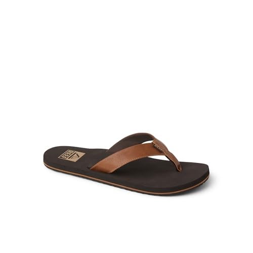 Reef Twinpin Mens Beach Flip Flop, Soft Cushion Footbed, Water Friendly, Brown, 8 - Image 3