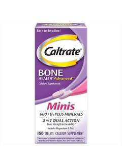 Caltrate Minis 600 Plus D3 Plus Minerals Calcium and Vitamin D Supplement Tablets, Bone Health and Mineral Supplement for Adults - 150 Count  - Image 1