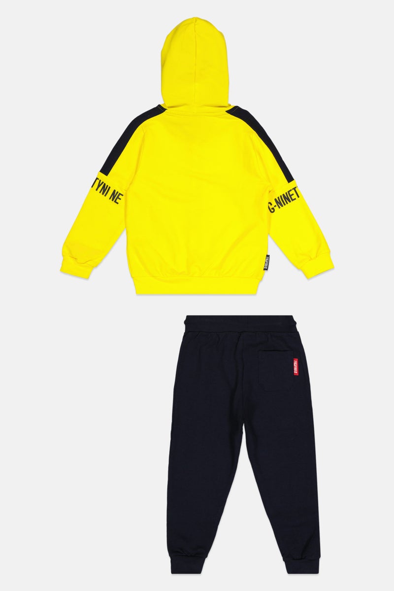 guru G99 By Guru Toddlers Boy 2 Pieces Brand Logo Hoodie With Bottom Set, Multicolor - Image 2