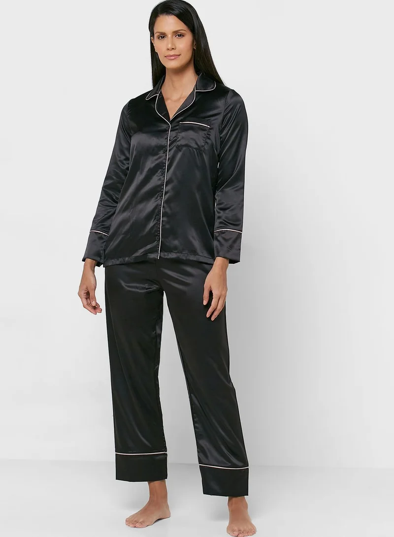 Penyemood Pocket Detail Shirt & Pyjama Set