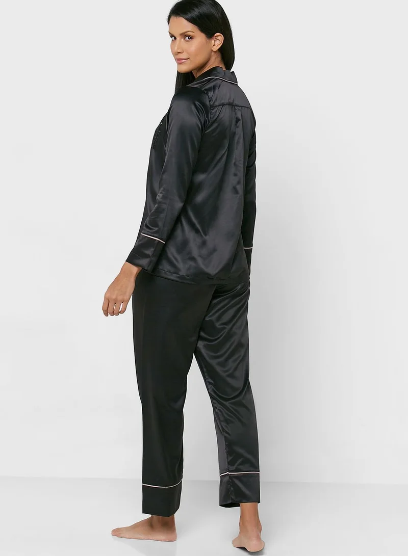 Penyemood Pocket Detail Shirt & Pyjama Set