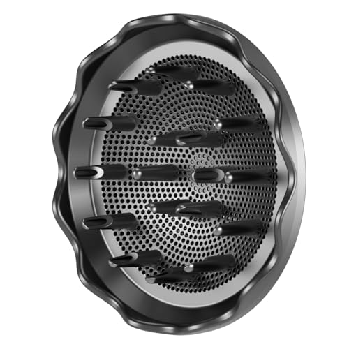 HZD Hair Dryer Diffuser, Attachment for Hair Dryer, Hair Diffuser for Curly Hair, 360° Magnetic Diffuser for HZD&DSON Hair Dryer, Hair Attchment for Women, Black - Image 1