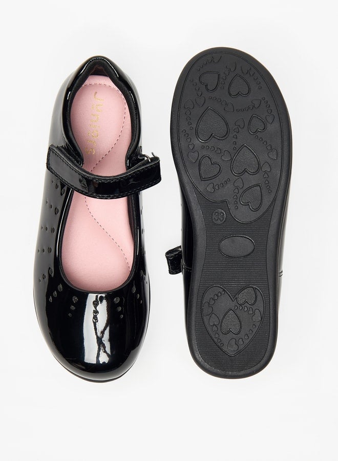 JUNIORS Cutout Detail Mary Jane Shoes with Hook and Loop Closure - Image 4