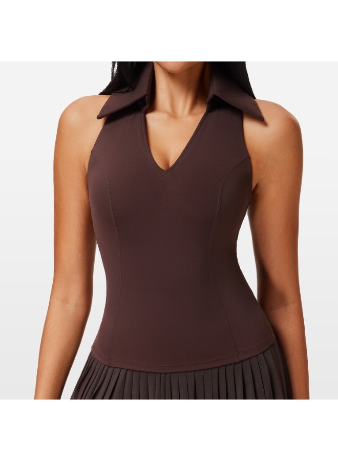 Sleeveless Fitness Yoga Shirt Women Slim Fit V-Neckline Gym Running Top Breathable Quick Dry Sportswear Workout Clothes tank top  - Image 1