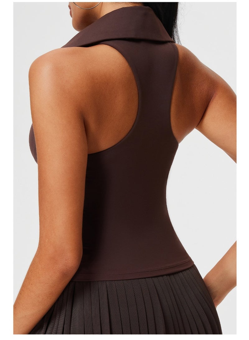 Sleeveless Fitness Yoga Shirt Women Slim Fit V-Neckline Gym Running Top Breathable Quick Dry Sportswear Workout Clothes tank top  - Image 2