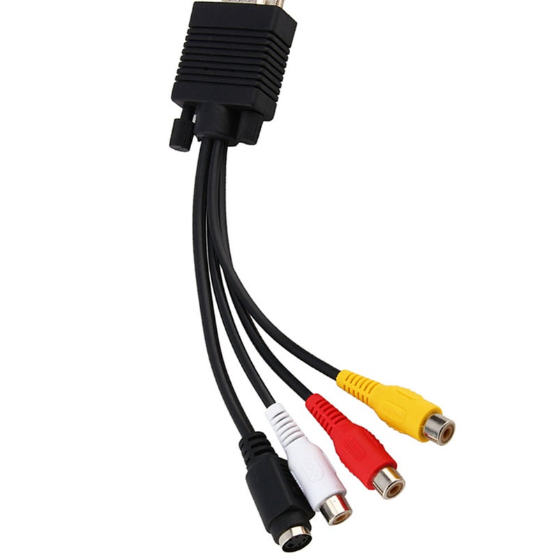 VGA SVGA to S Video 3 RCA AV TV Adapter Converter Connector Cable for PC Laptop - Image 3