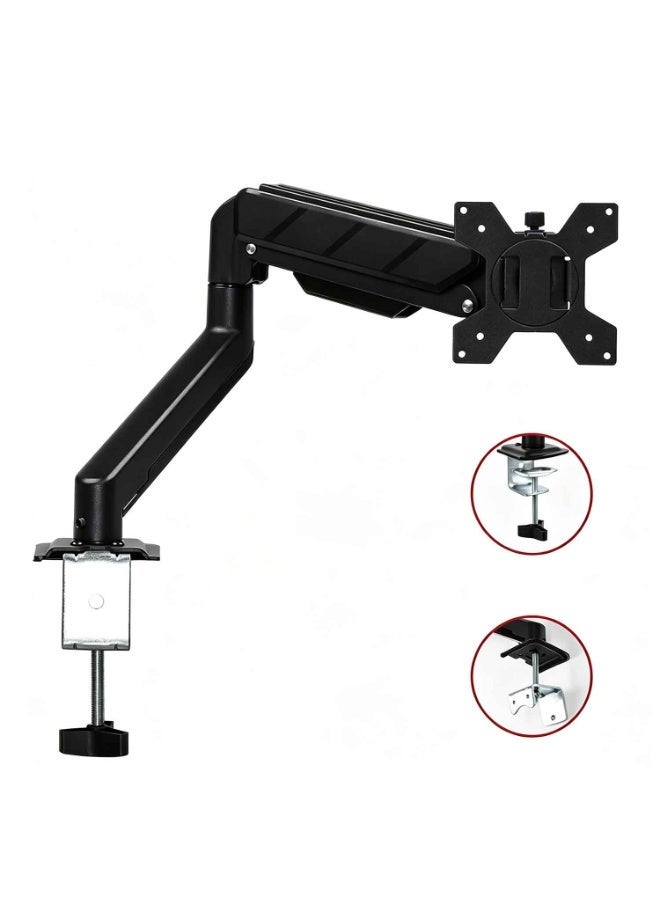 Black Single Monitor Mount for up to 32 in Screens,Fully Adjustable Arms,Monitor Arm,for Ergonomic Height Adjustment,VESA 75x75/100x100,Holds 22 lbs - Image 1