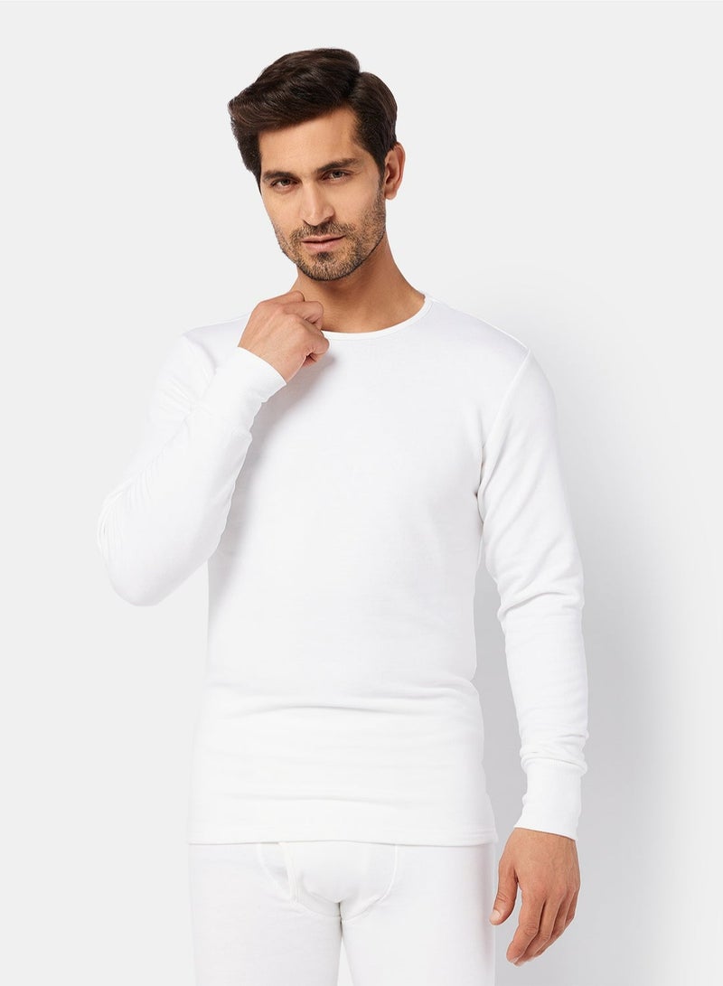 Dice Men's Cotton Thermal Long Underwear Set - White - Image 2
