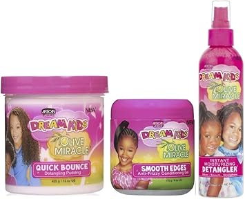 AFRICAN PRIDE DREAM KIDS OLIVE MIRACLE QUICK BOUNCE PUDDING INSTANT MOISTURIZING DETANGLER ANTIFRIZZY CONDITIONING GEL SMOOTH EDGES - Image 1