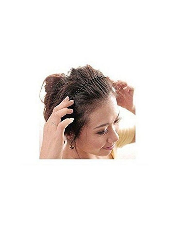 FOK 1 Pc Black Color Metal Wavy Zigzag Hair Band - Image 4