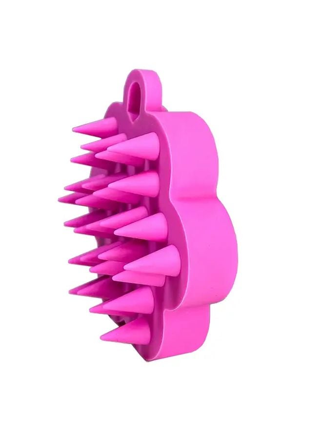 ماساج فروة الرأس من فوشيا المصنوع من السيليكون الناعم، فرشاة شامبو للشعر الرطب والجاف للنساء والرجال والحيوانات الأليفة - Image 1