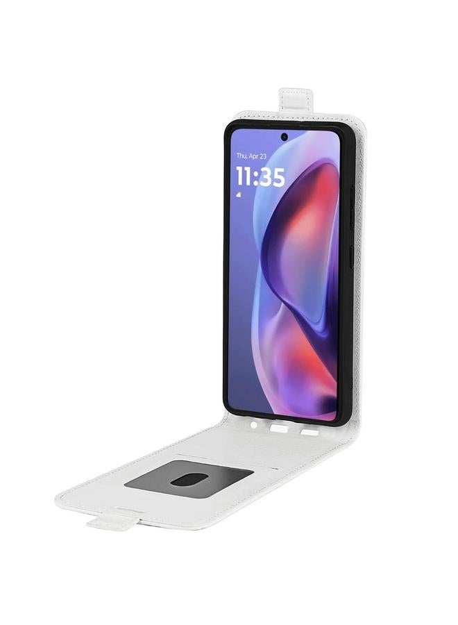 اس-توب جراب لهاتف Motorola Moto E15 R64، جراب جلدي بتصميم عمودي واحد - Image 4