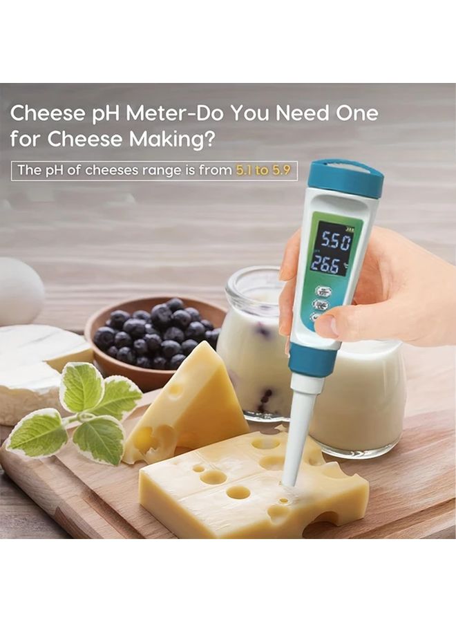 Cloud Prime PH012 مقياس درجة الحموضة للطعام بطارية غير قابلة لإعادة الشحن نطاق 0-12 درجة حموضة - Image 5