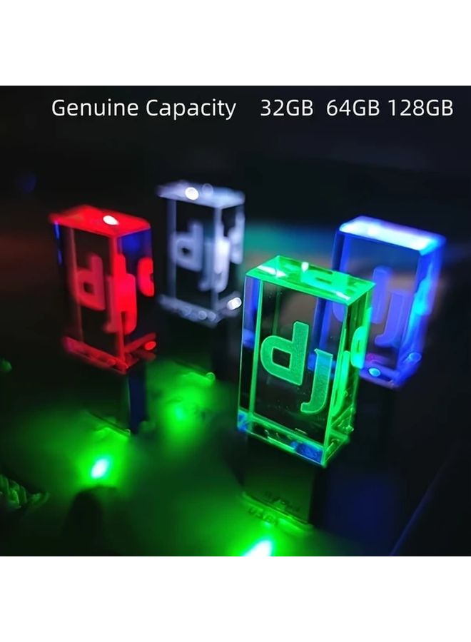 Genuine 128GB Red LED Light USB Flash Drive Music Storage Pen Drive For Car School Night Club DJ - Image 5