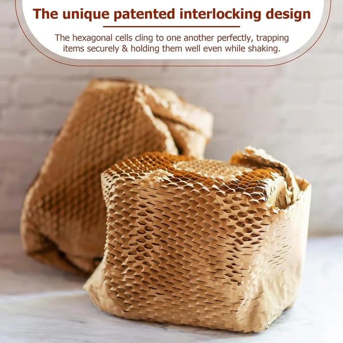 JPPL Honeycomb Paper Sheets for Packaging (390 x 500mm) – Eco-Friendly Wrap, Ready-to-Use Kraft Paper Alternative to Rolls – 20 Sheets | No Cutting Required | Ideal for Gifting, Moving, Shipping - Image 4