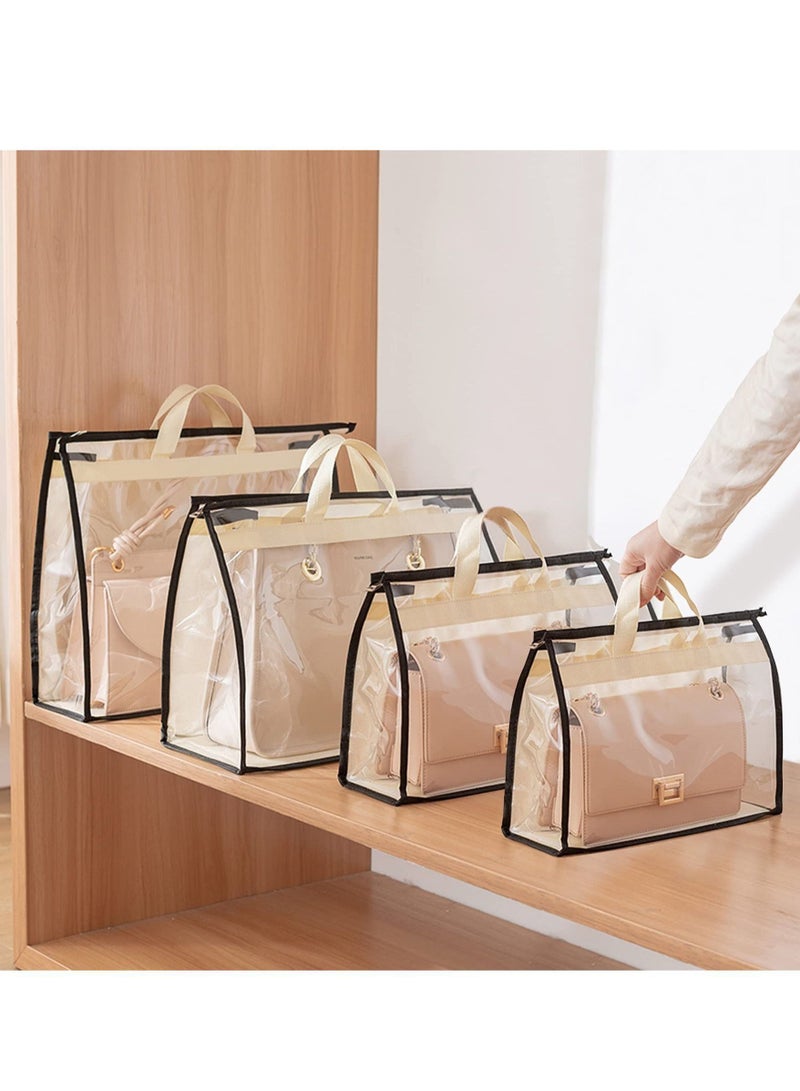 4 Pack Handbag Dust Bags Clear Purse Storage Organizer