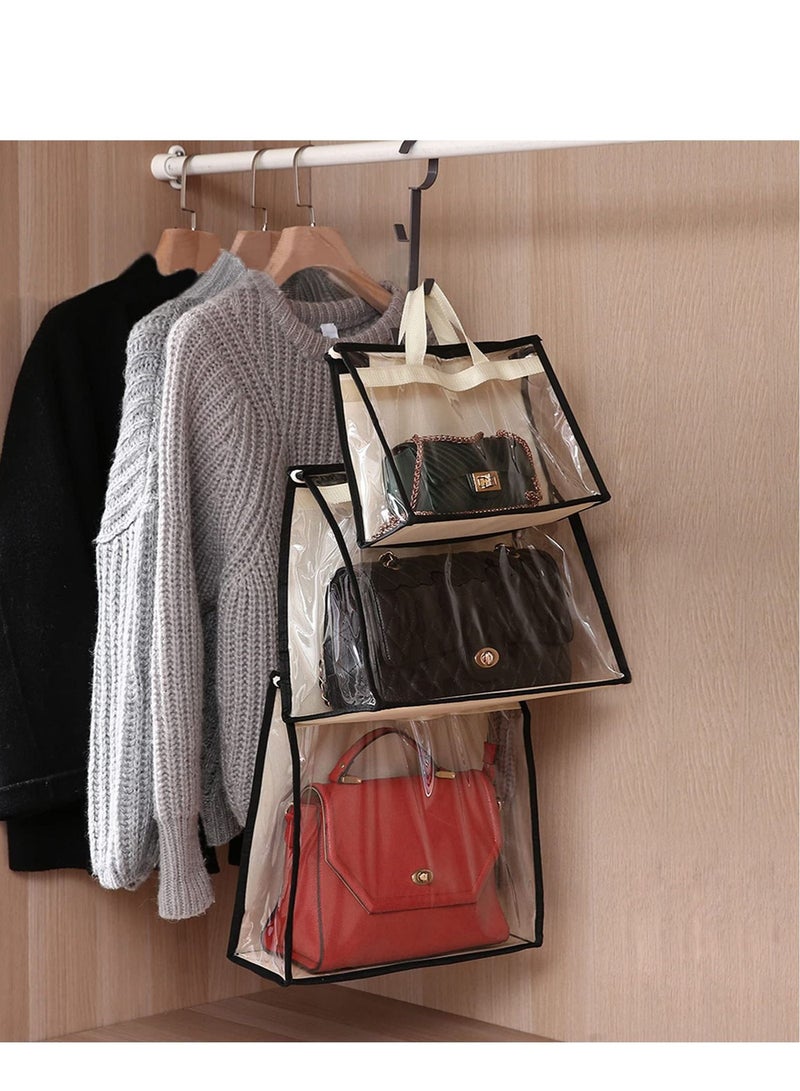4 Pack Handbag Dust Bags Clear Purse Storage Organizer
