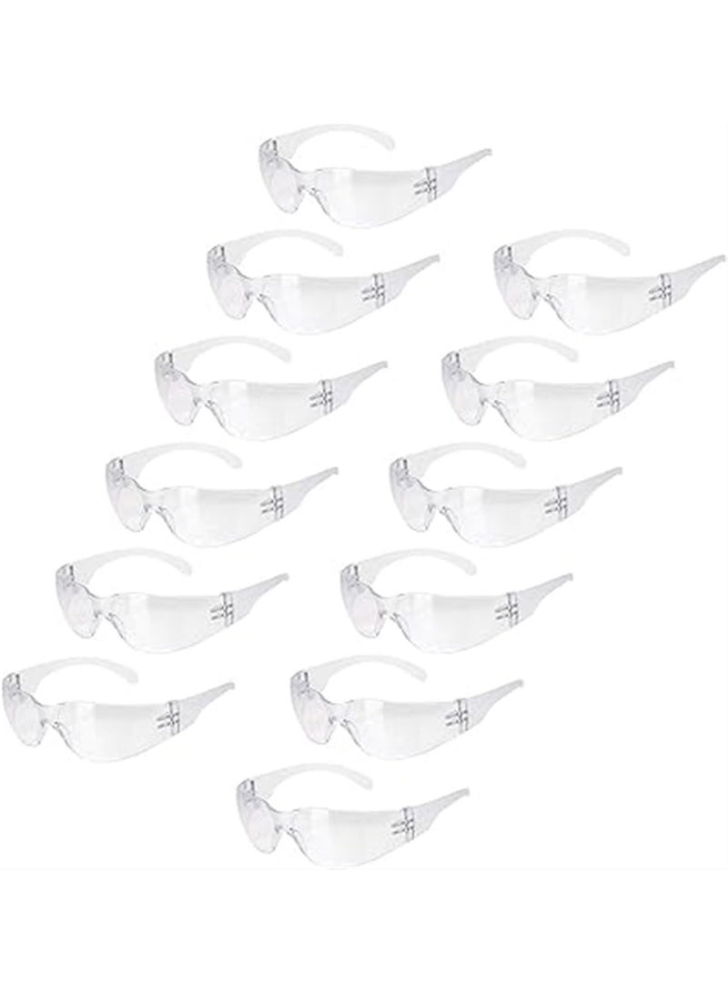 12PCS Safe Glasses - Scratch Resistant Wrap Around Eyewear, Polycarbonate Z87.1 Impact Resistant Lens - Image 1