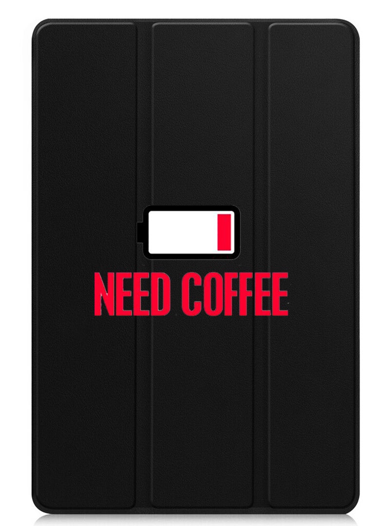 Theodor Protective Flip Case For Apple iPad mini 7th Generation (A17 Pro 2024 / Mini 6 2021 6th Generation) With Trifold Stand Auto Wake Sleep Shockproof Cover Need Coffee - Image 1