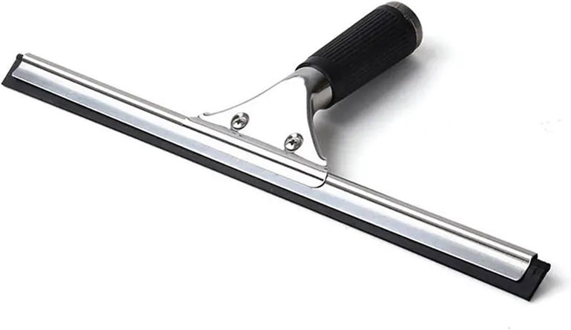 Glass Scraping Artifact Window Brush Cleaning Wiper Single-Sided Floor Squeegee(Black 45cm) - Image 4