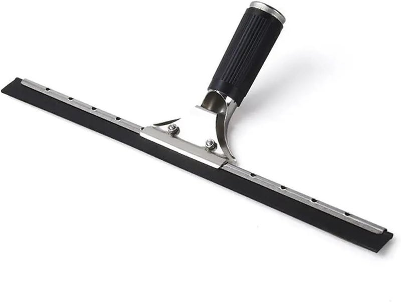 Glass Scraping Artifact Window Brush Cleaning Wiper Single-Sided Floor Squeegee(Black 45cm) - Image 1