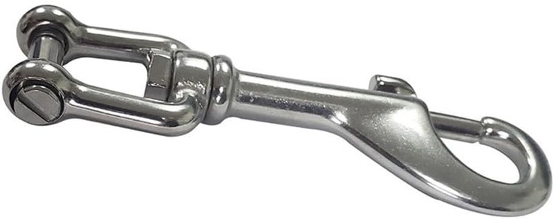 for Heavy Duty 316 for Stainless Steel Shackle Bolt Snap Hook for Scuba Diving for BCD Yacht Boat Safety Belt, Silver, 3.3 Inch - Image 1