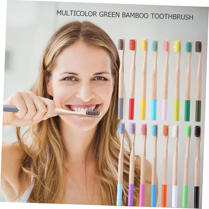 Yellow Bamboo Toothbrush Soft Bristles Eco Friendly Biodegradable Adult Toothbrush Pack of 1 - Image 4