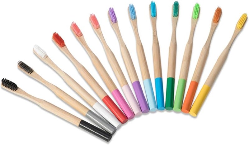 Yellow Bamboo Toothbrush Soft Bristles Eco Friendly Biodegradable Adult Toothbrush Pack of 1 - Image 2