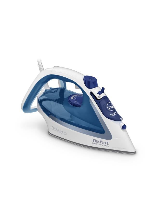 Tefal Easygliss Plus Steam Iron - 220g/min, Durilium Soleplate - 1 L 2700 W FV5751E0 Blue / White - Image 3