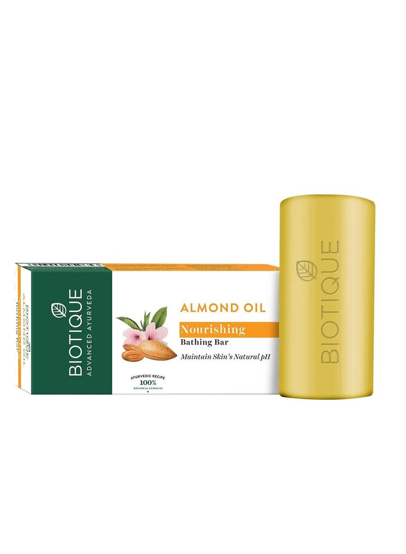 Biotique حانة استحمام مغذية بزيت اللوز | طبيعية وأروماثيرابي نقية تحافظ على الرقم الهيدروجيني الطبيعي للبشرة 100% مستخلصات نباتية مناسبة لجميع أنواع البشرة - Image 1