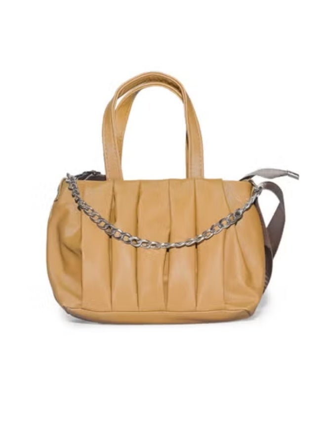 Stylish 2-Way Waterproof Crossbody & Hand Bag for Women with Metal Chain Detail - Image 1