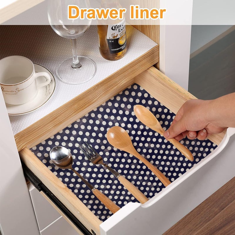 Vocal Store Anti-Slip Kitchen Cabinet Drawer Shelf Mat Liner Sheets Textured Multipurpose 5 Meter Roll, Blue - CDOJ9-P02-5M - Image 5
