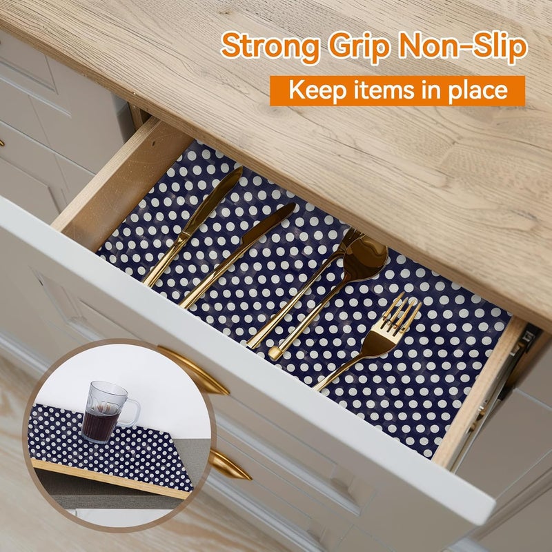 Vocal Store Anti-Slip Kitchen Cabinet Drawer Shelf Mat Liner Sheets Textured Multipurpose 5 Meter Roll, Blue - CDOJ9-P02-5M - Image 2