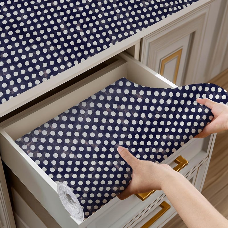Vocal Store Anti-Slip Kitchen Cabinet Drawer Shelf Mat Liner Sheets Textured Multipurpose 5 Meter Roll, Blue - CDOJ9-P02-5M - Image 1