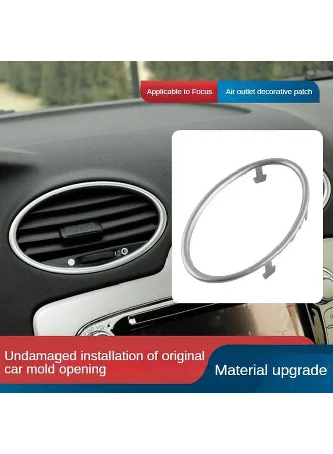 4pcs Electroplated Air Vent Trim Rings for Car Interior - Image 1