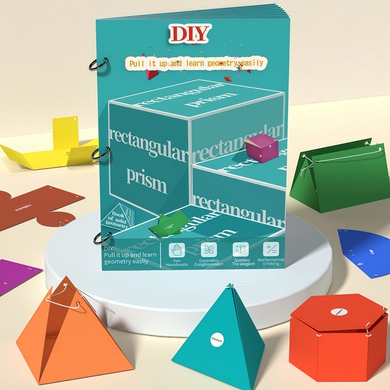 مجموعة أدوات تعليم الهندسة ثلاثية الأبعاد DIY - نموذج طي هندسي ثلاثي الأبعاد للطلاب - تعلم تفاعلي عملي للرياضيات المكانية - Image 5