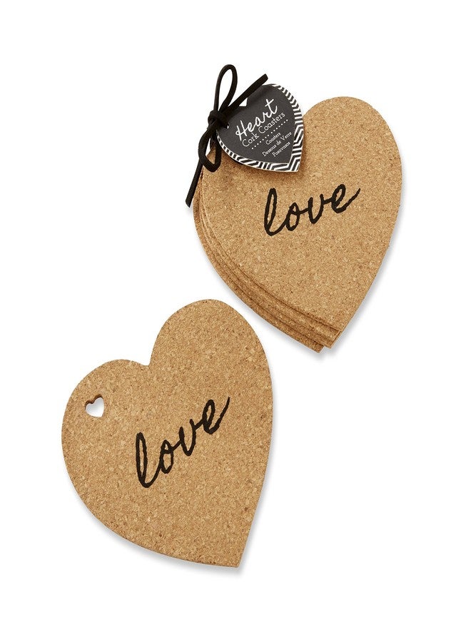 Kate Aspen "Heart" Cork Coasters, Set of 4 - Image 1