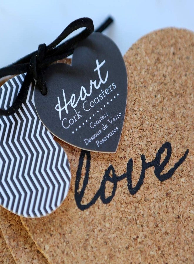 Kate Aspen "Heart" Cork Coasters, Set of 4 - Image 4
