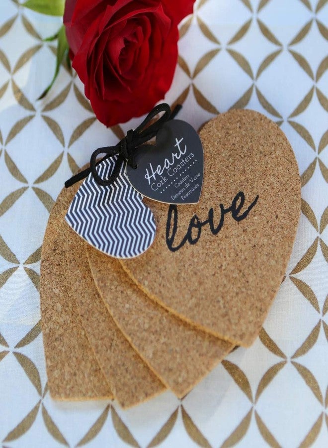 Kate Aspen "Heart" Cork Coasters, Set of 4 - Image 5