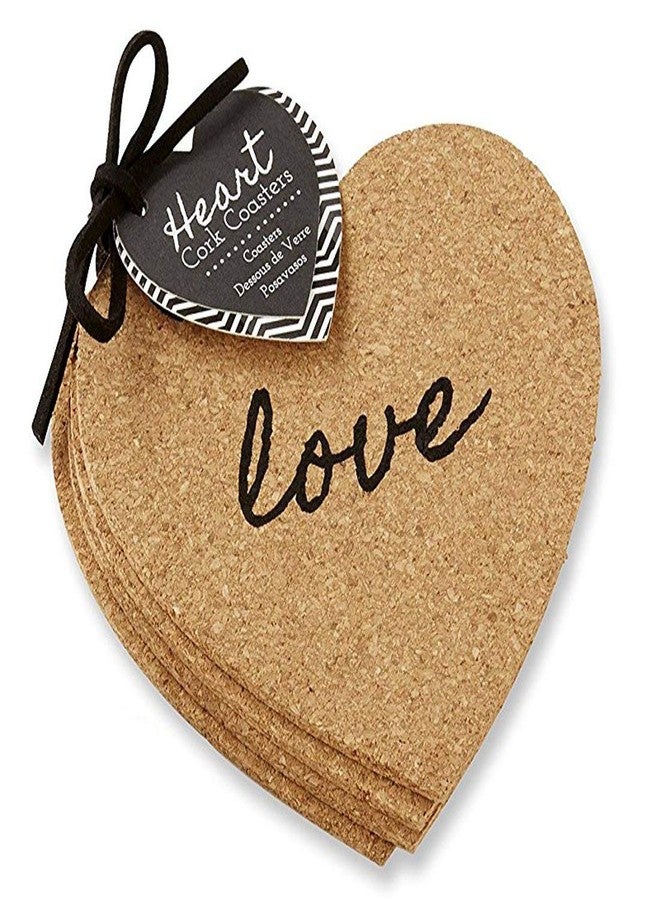 Kate Aspen "Heart" Cork Coasters, Set of 4 - Image 2