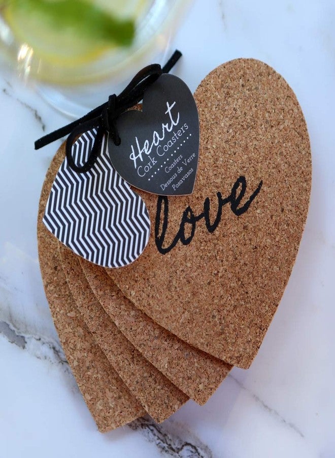 Kate Aspen "Heart" Cork Coasters, Set of 4 - Image 3