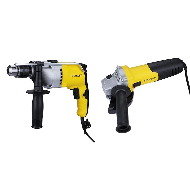 STANLEY STDH8013 800W 13mm Reversible Percussion Drill Yellow and Black - Image 1