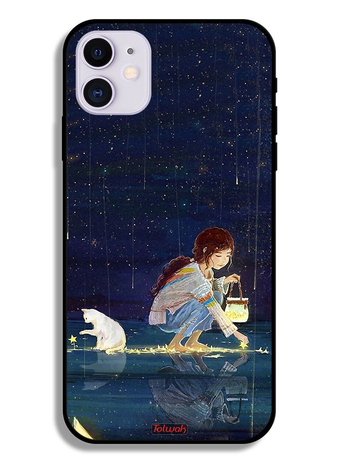 Tolwak Apple iPhone 11 Protective Case Collecting Stars Art - Image 2