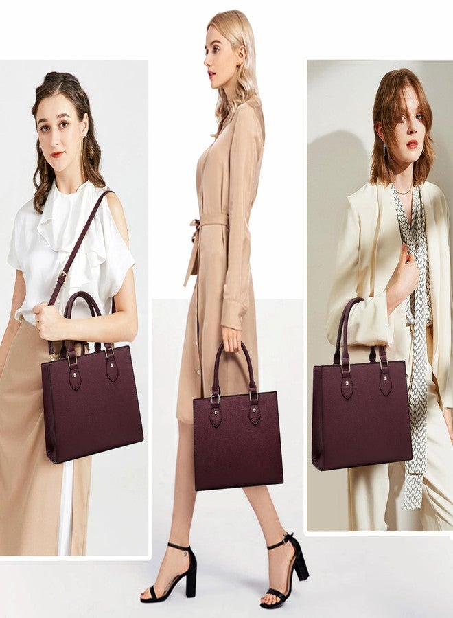 CHICAROUSAL Crossbody Purses and Handbags for Women PU Leather Tote Top Handle Satchel Shoulder Bags (Liz Burgundy) - Image 3