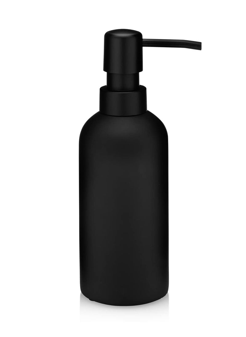 Essentra Home Essentra Home Matte Black Soap Dispenser 10 fl oz  300ml  Modern Bathroom Countertop Soap Dispensers  Refillable Pump Dispenser 