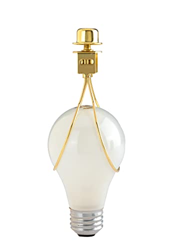 Creative Hobbies® Lamp Shade Light Bulb Clip Adapter Clip on with Shade Attaching Finial Top - Gold - Image 4