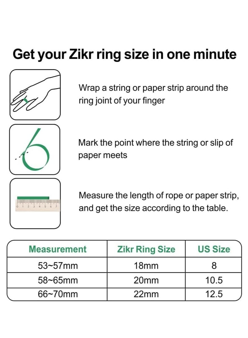 iQIBLA FOCUS iQIBLA Smart Zikr Ring Lite Black Grey 18MM - Image 4