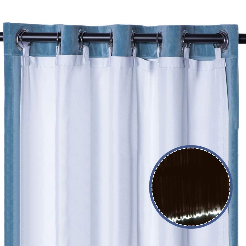 Rose Home Fashion Rose Home Fashion Thermal Insulated Blackout Curtain Liner 2 Panels Per SetRing Included 100 Darkening Blackout Liner for 84 Inch Curtains Greyish White W50 x L80