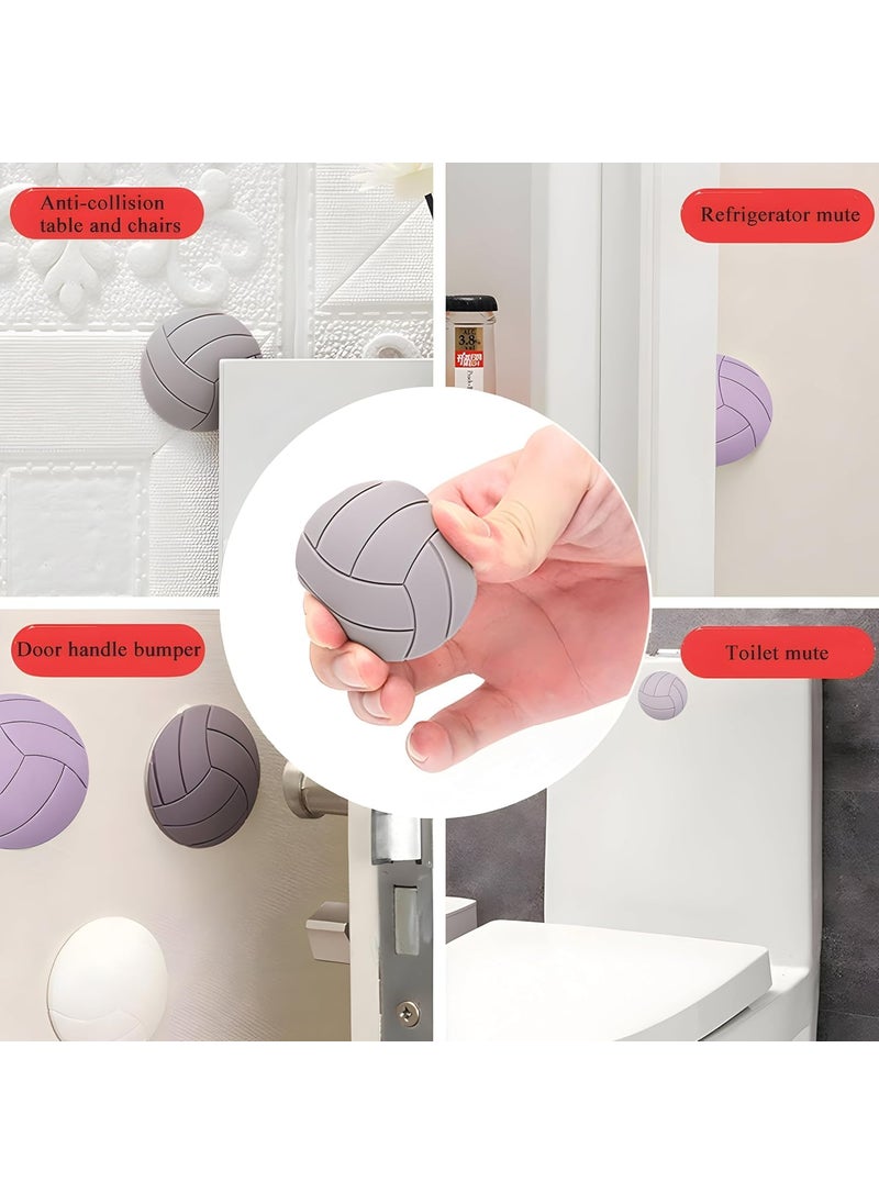 KITDAO KITDAO Self Adhesive Silica Gel Door Stopper Prevent Damage Wall Protector 4 Pcs Silica Gel Door Stopper  - Image 2